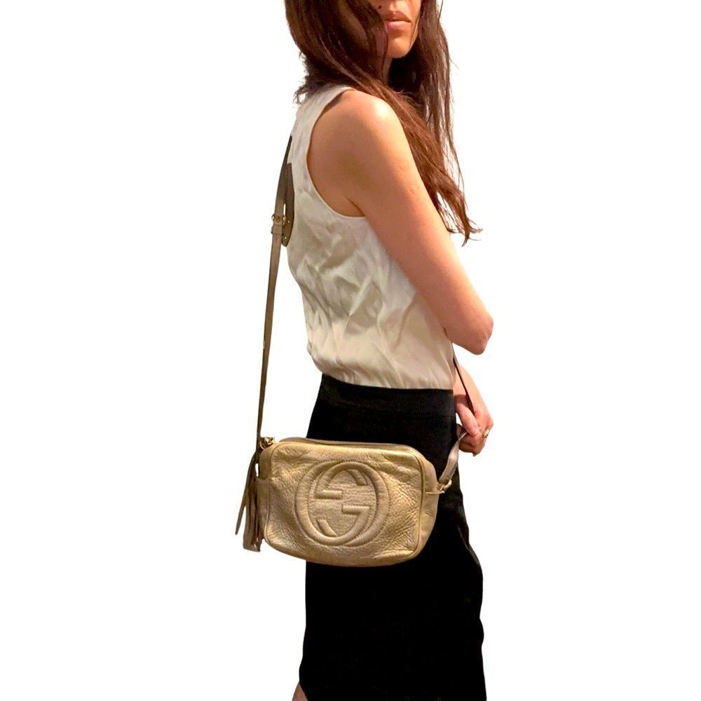 Gucci gold soho crossbody bag